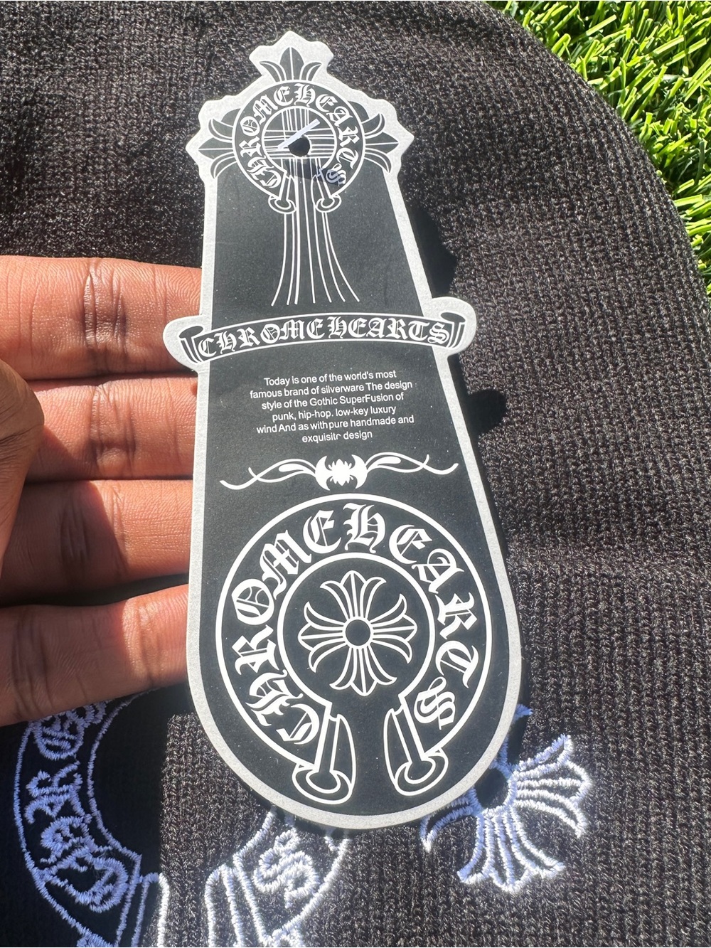 Black Chromehearts Beanie - Picture 3 of 4